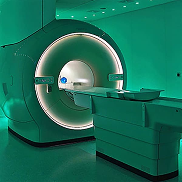 An empty MRI machine