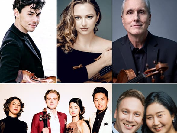 A collage of the musicians performing in the Two Hundred Years of Joy performance.