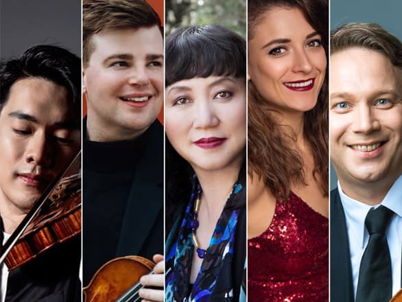 A photo collage of the performing members of Quintet Revolutions.