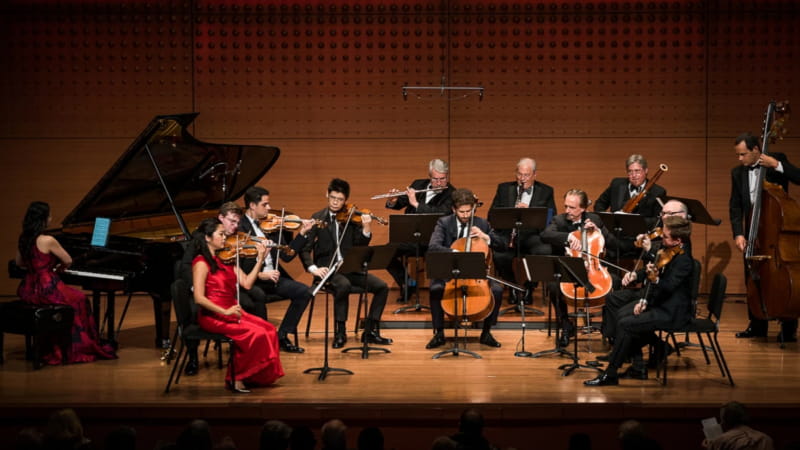 view of chamber orchestra on stage