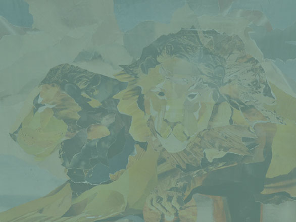 Painting of two lions
