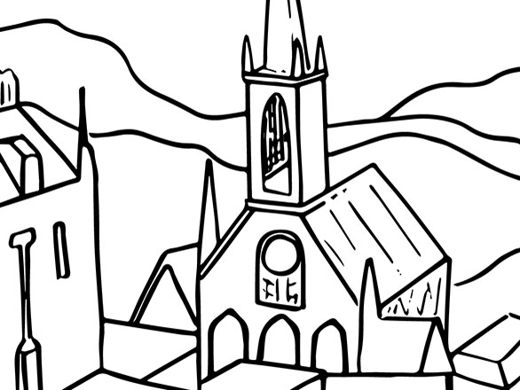 St. Mary's church outline