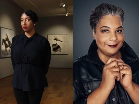 side by side images of two women