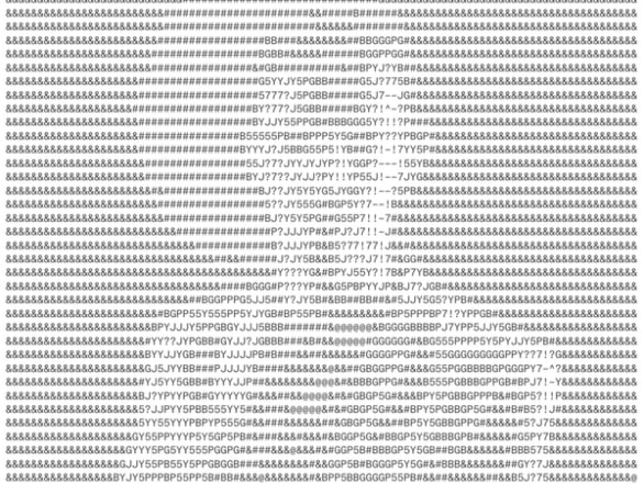 abstract headshot using white space and letters in lines