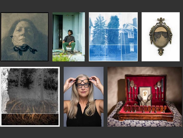 group of 7 various images from art exhibit