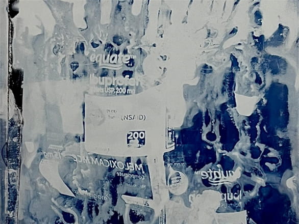 abstract blue and white artwork