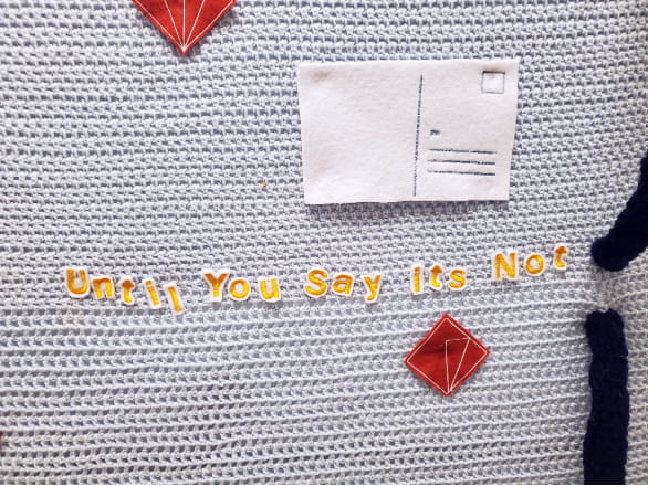 until you say it's not stitched on gray background