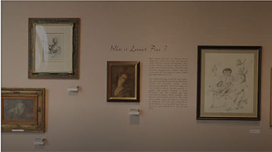 Leonor Fini artwork on exhibition wall in museum