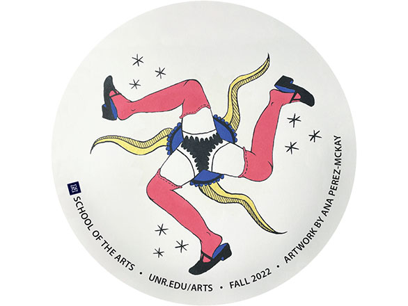 Sticker of drawing of three legs