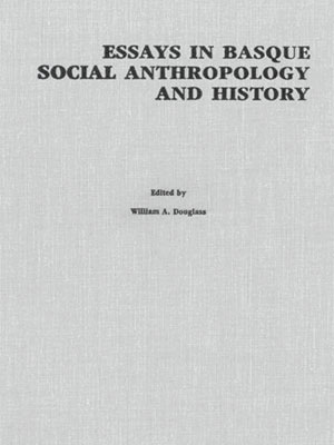 Essays in Basque Social Anthropology book jacket
