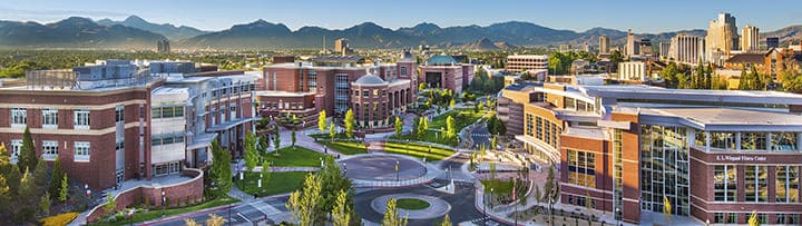 View of campus from above