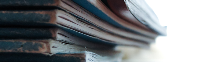 stack of old books