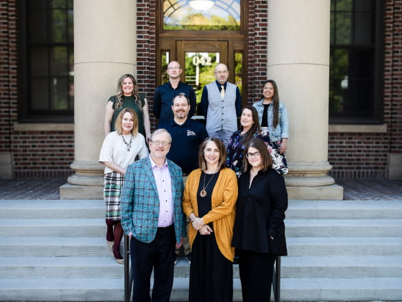group photo of College of Liberal Arts Dean's office staff