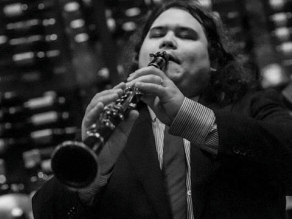 Julian Tanaka performs with his ensemble