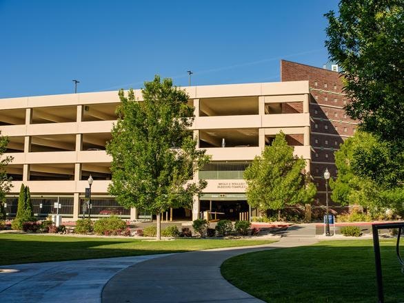 exterior of whalen parking garage
