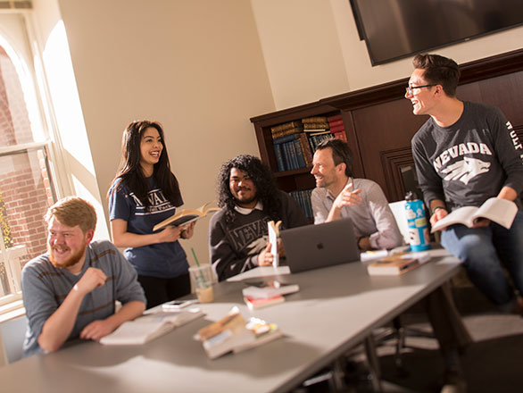 students studying together