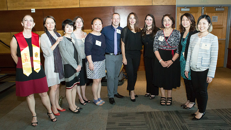 World Languages faculty stand and pose for a group photo