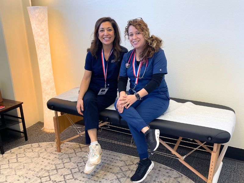 Vania Carter-Strauss and Marlyn Arce-Gomez at the Boys and Girls Club Clinic