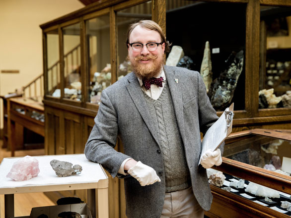 Garrett Barmore in Keck Museum