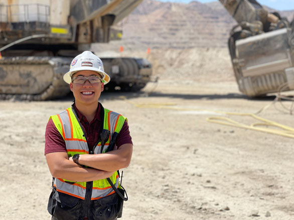Brian Huynh at a MIne site