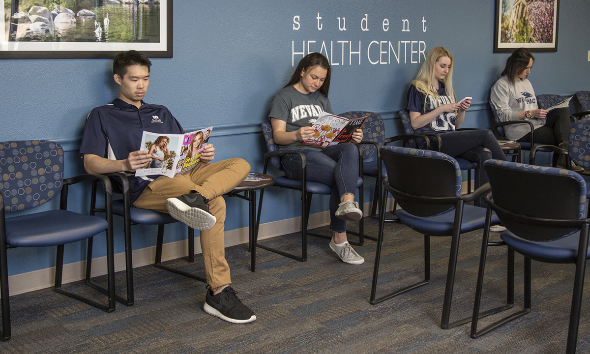 Students in waiting room 