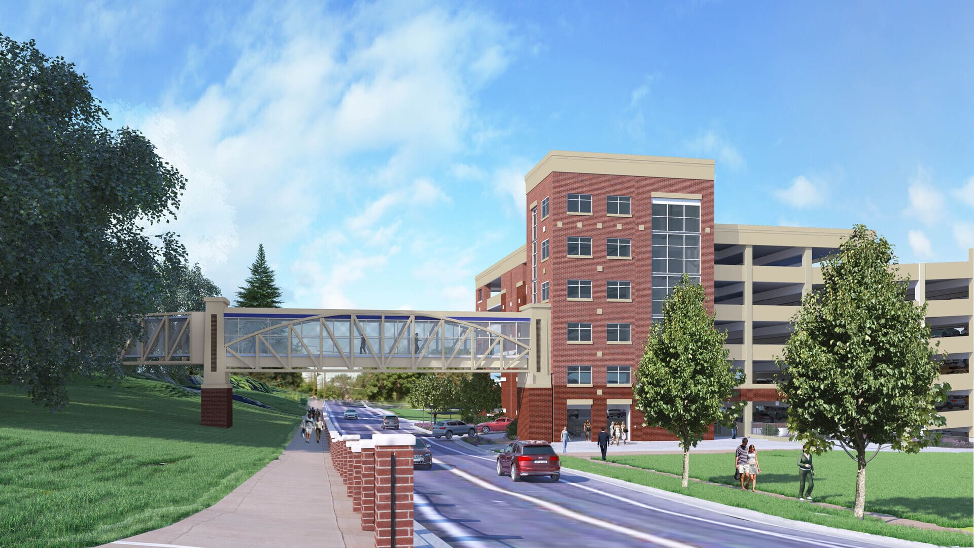 Rendering of new gateway parking complex