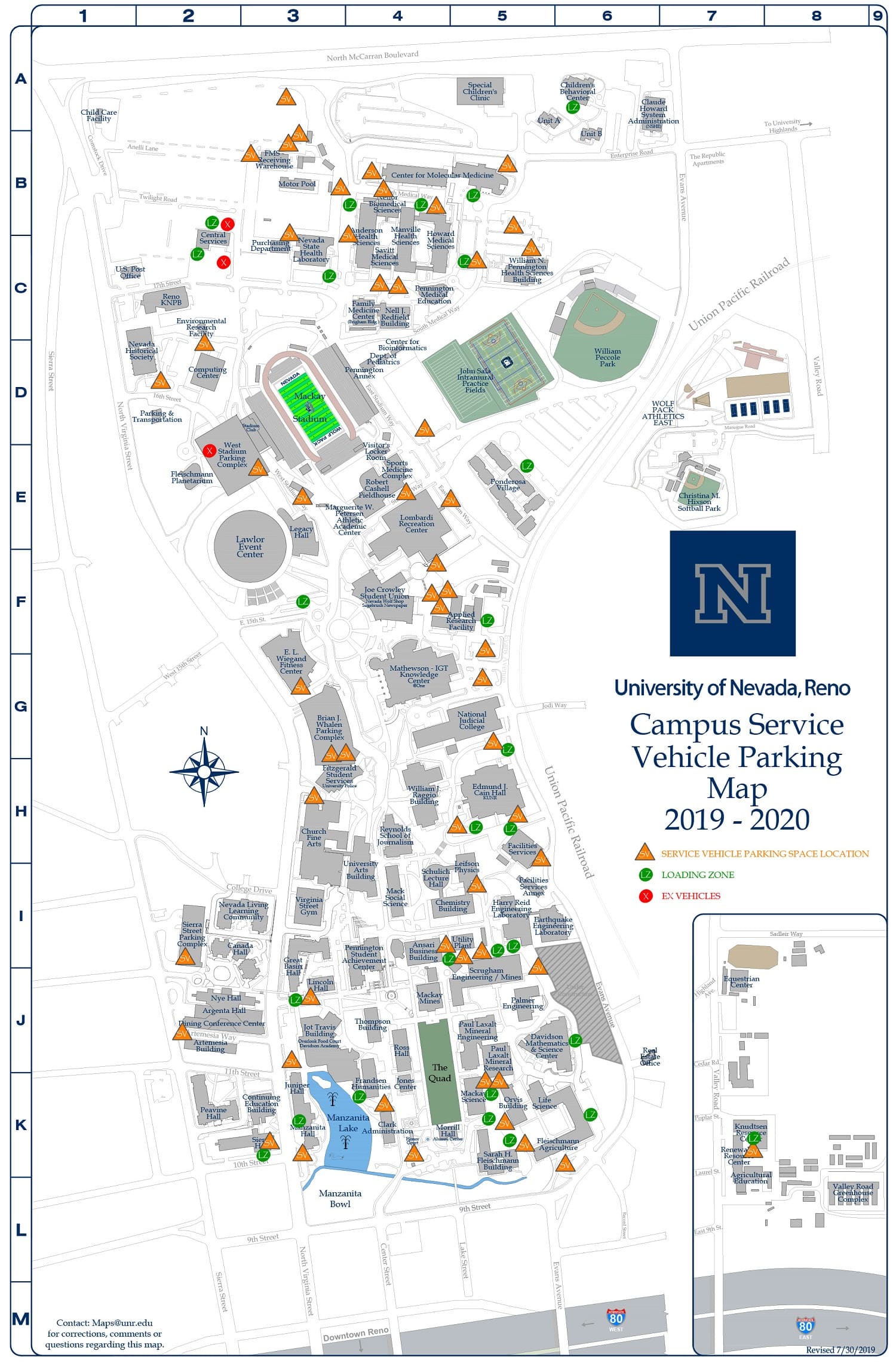 Unr Map Of Campus