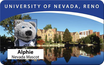 Image of a University Wolfcard with mascot Alphie.
