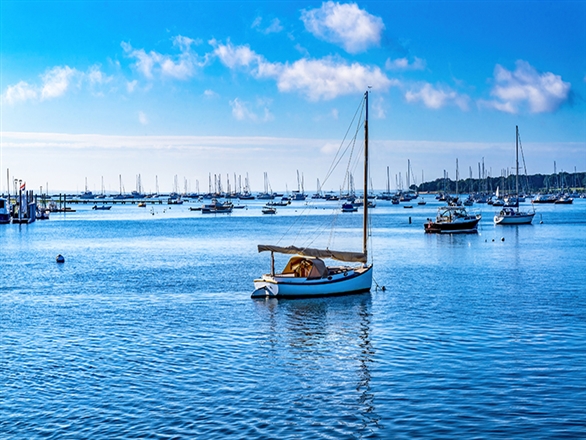 Boats in the Dartmouth Buzzards Bay 