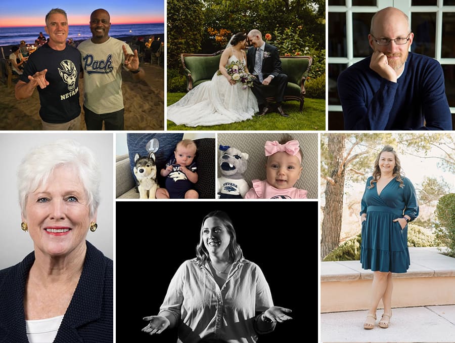 A collage of professional headshots of people in the class notes article.