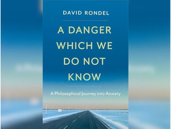 Book cover titled "A Danger Which We Do Not Know: A Philosophical Journey into Anxiety" featuring abstract, thought-provoking imagery.