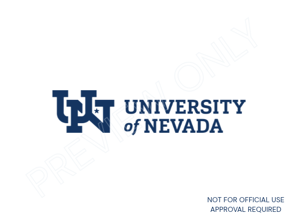 University of Nevada secondary logo lockup with a preview watermark.