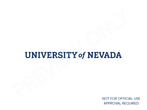 University of Nevada Flagship logo in tertiary one-line lockup with a preview watermark.