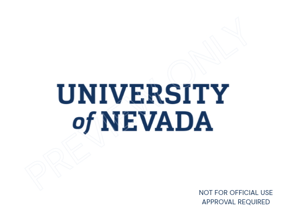 University of Nevada, Flagship logo in tertiary vertical lockup with a preview watermark.