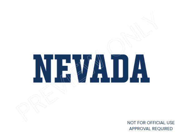 University of Nevada, Reno secondary Nevada Flat Wordmark with a preview watermark.