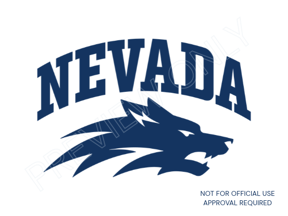 Blue Nevada Wolf Spirit Mark with preview stamped across the mark.