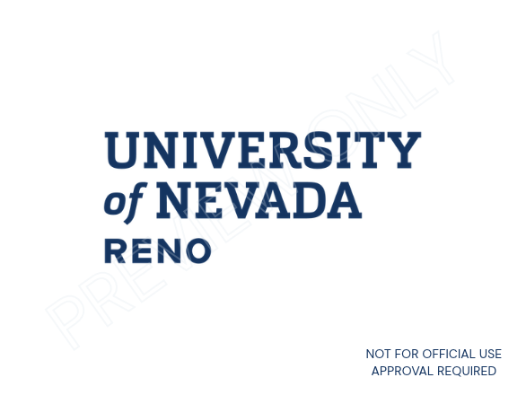 University of Nevada, Reno Standard logo in tertiary horizontal lockup with a preview watermark.