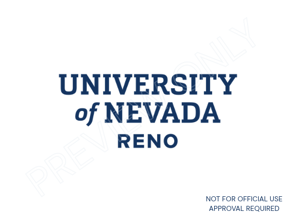 University of Nevada, Reno Standard logo in tertiary vertical lockup with a preview watermark.
