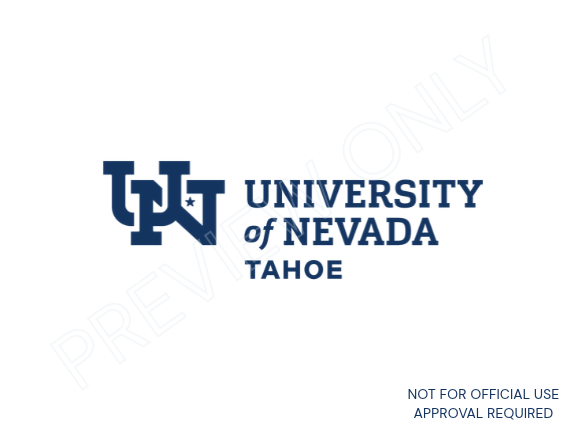 University of Nevada, Tahoe secondary logo lockup with a preview watermark.