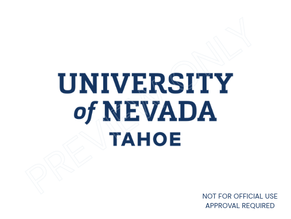 University of Nevada, Tahoe logo in tertiary vertical lockup with a preview watermark.