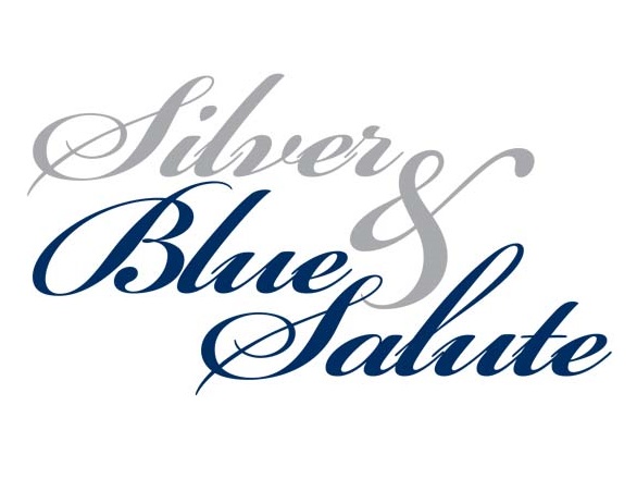 Silver and Blue Salute logo