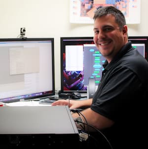 Man working at a computer