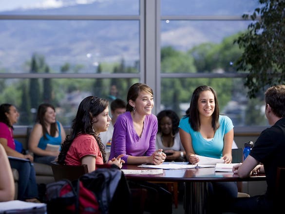 Students working in a group