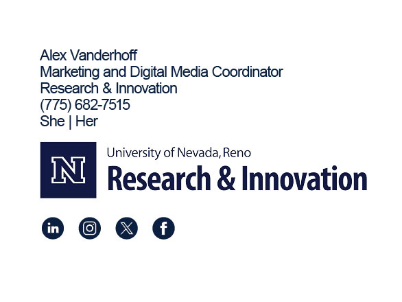 Email signature example with social media icons