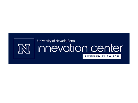 Logo: University of Nevada, Reno Innevation Center (horizontal-reversed version))