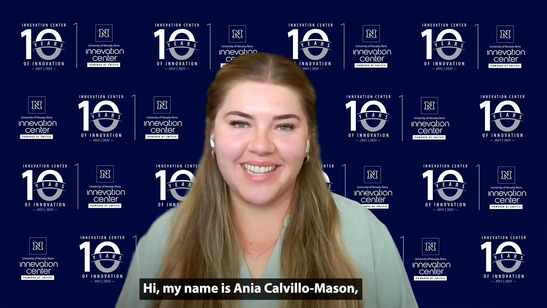 Video screenshot of Ania Calvillo-Mason's testimonial for the Innevation Center
