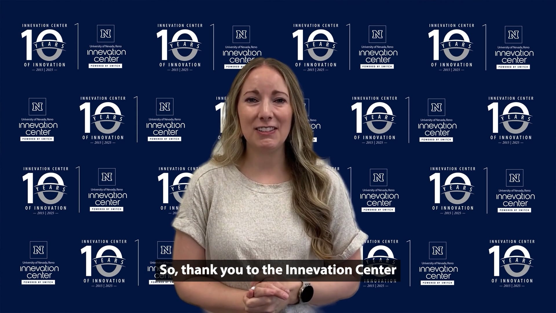 Video screenshot of Jessical Halsey's testimonial for the Innevation Center