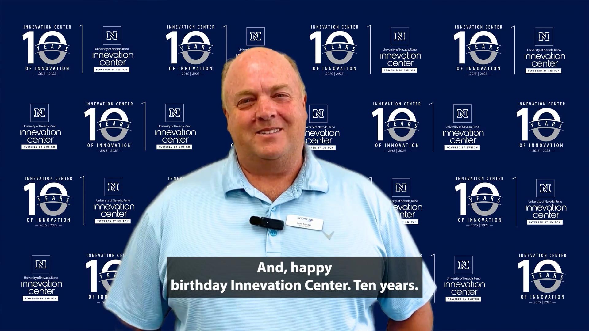 Video screenshot of David Sinclair's testimonial for the Innevation Center