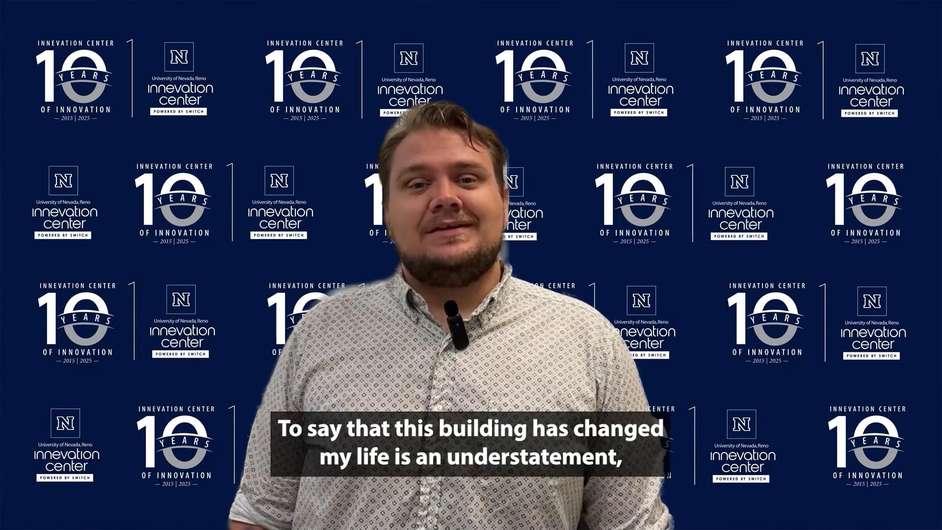 Video screenshot of Daniel Smith's testimonial for the Innevation Center