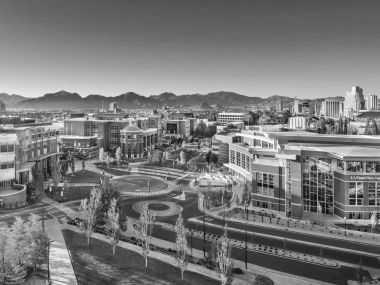 Black and white photo of the University of Nevada, Reno.